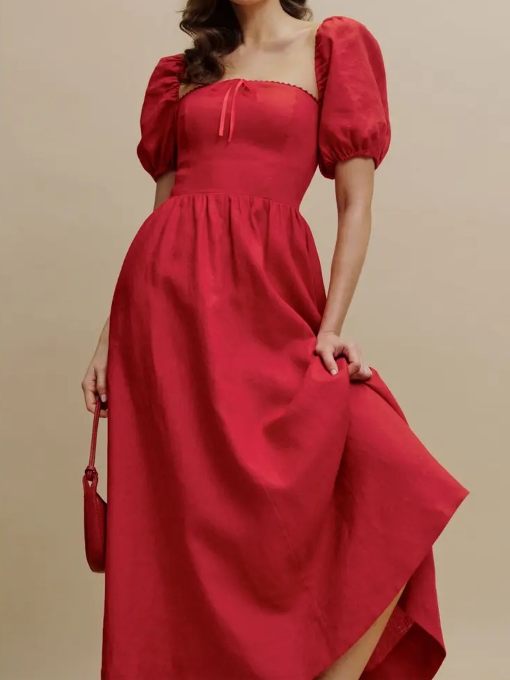 Reformation Red Marella Dress